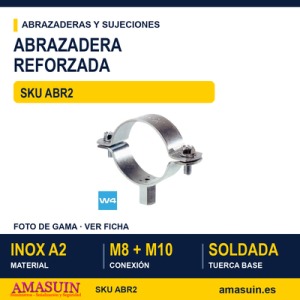 Abrazadera reforzada M8+M10 W4 Inox. A2