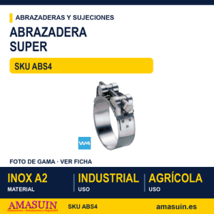 Abrazadera super W4 Inoxidable A2