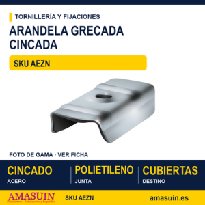 Arandela grecada Acero-PE cincada