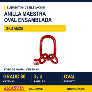 Anilla maestra oval ensamblada grado 80