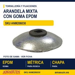 Arandela de Neopreno Mixta - M6X30 - ANM206030