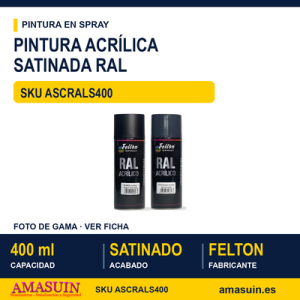 Acrílico Satinado Colores RAL Spray 400ml.