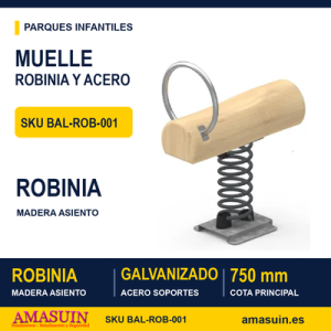 MUELLE MADERA DE ROBINIA Y ACERO