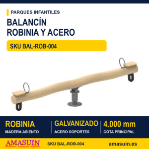BALANCIN MADERA DE ROBINIA Y ACERO