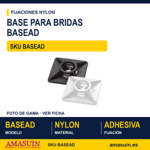 Base adhesiva para bridas de nylon