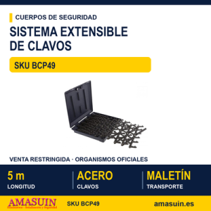Sistema Extensible Clavos Control Policial 5mts