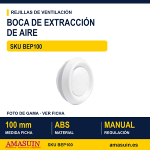 Boca de extracción de aire - BOCA DE EXTRACCION DE AIRE 100 MM