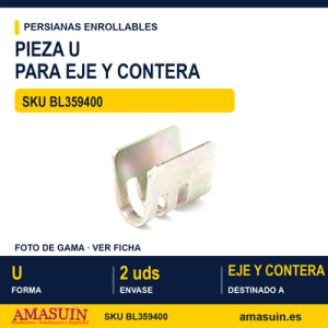 Pieza U para eje y contera - BLISTER PIEZA U ESPECIAL 2u