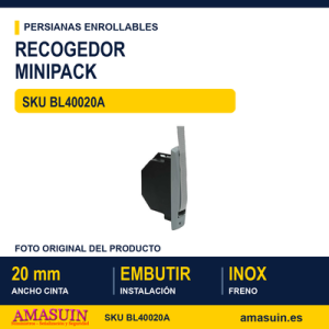 Recogedor de embutir minipack 20 mm - BLISTER RECOGEDOR MINIPACK GRIS 20 MM PLACA ALUMINIO