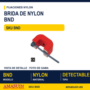 Brida de nylon detectable