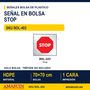 Señal Bolsa Plástico STOP.