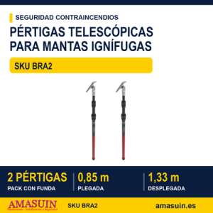 Pértigas Telescópicas para Mantas Ignífugas
