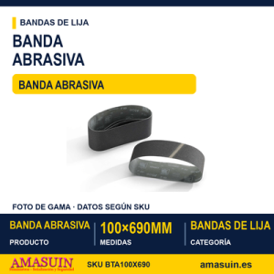 Banda Tela Abrasiva 100x690mm.