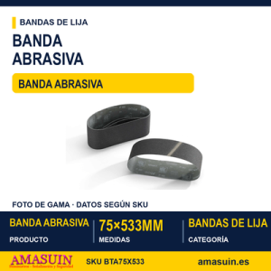 Banda Tela Abrasiva 75x533mm.