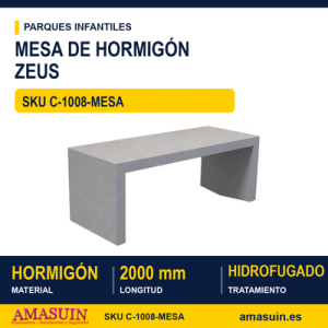 Mesa ZEUS en hormigón