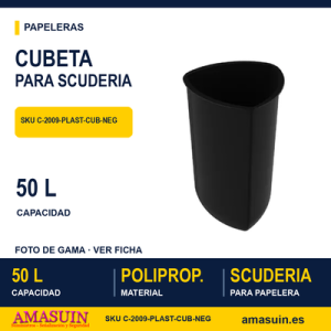 CUBETA NEGRA PARA SCUDERIA PLAST
