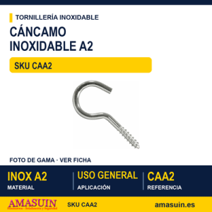 Cáncamo abierto Inoxidable A2