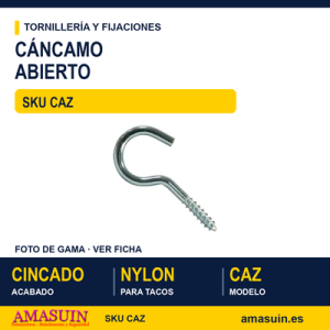 Cáncamo abierto Cincado