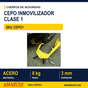 Cepo Inmovilizador Turismos Clase 1