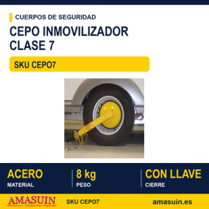 Cepo Inmovilizador Vehículos Clase 7