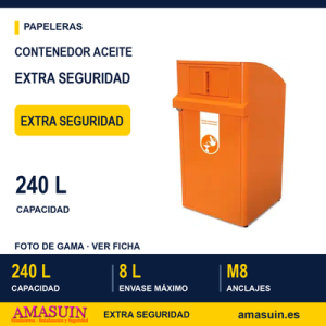 Contenedor de aceite usado EXTRA SEGURIDAD