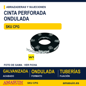 Cinta perforada ondulada galvanizada