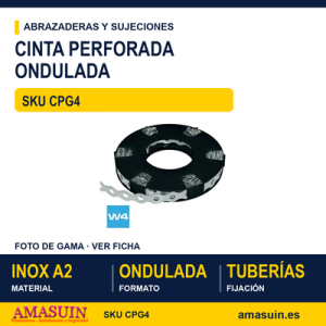 Cinta perforada ondulada Inox A2