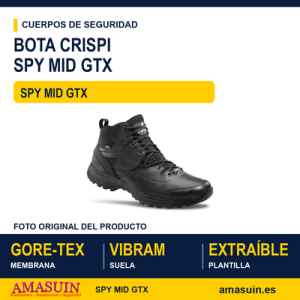 Bota Táctica CRISPI Spy Mid GTX Black