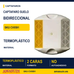 Captafaros de Suelo Blanco-Amarillo 3M