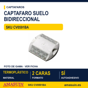 Captafaros de Suelo Blanco-Blanco Adhesivo 3M