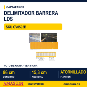 Delimitador de Barrera LDS Blanco 86x15cm