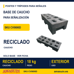 Base Valla Obra Caucho Multiperfil de 18Kg