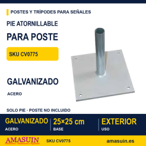 Pie Soporte Atornillable para Poste Ø70mm