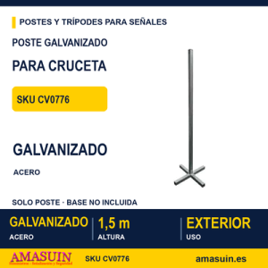 Poste 40x40mm para Cruceta Base Cruz