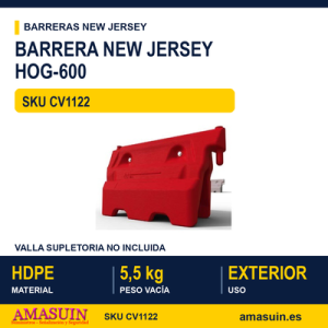 Barrera New Jersey HOG-600 Apilable.