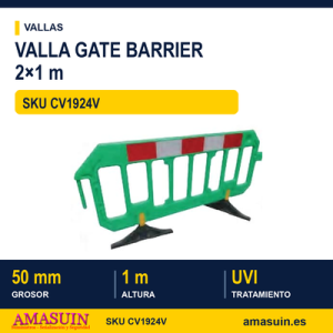 Valla Plástico Verde Gate Barrier 2x1m