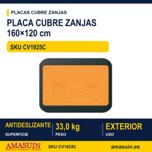Placa Cubre Zanjas 160x120cm Antideslizante