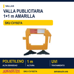 Valla Plástico Amarilla Publicidad 1x1m