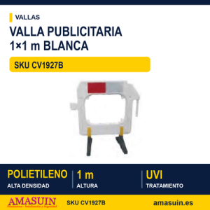 Valla Plástico Blanco Publicidad 1x1m