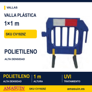 Valla Plástico Azul 1x1m