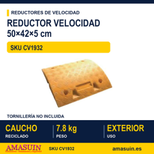 Reductor de Velocidad Amarillo 50x42x5cm