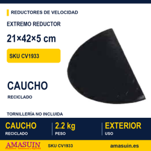 Extremo Reductor Velocidad Negro 21x42x5cm