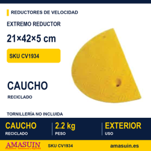 Extremo Reductor Velocidad Amarillo 21x42x5cm