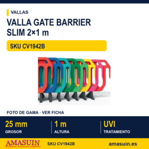 Valla Plástico Blanca Slim Gate Barrier 2x1m