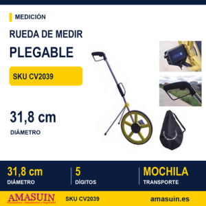 Rueda de Medir Topométrica Plegable con Mochila.