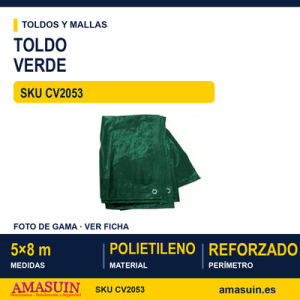 Toldo 120gr 5x8m Verde.