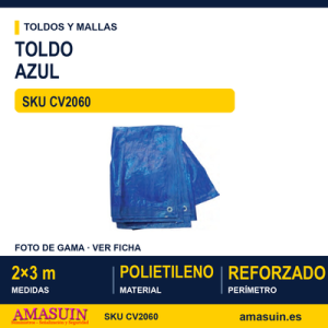 Toldo 80gr 2x3m Azul.