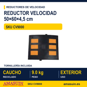 Reductor Velocidad Negro 50x60x4,5cm