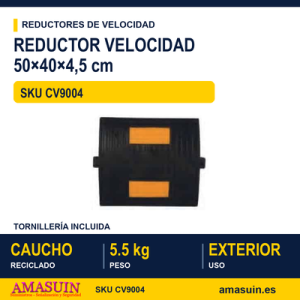 Reductor Velocidad Negro 50x40x4,5cm