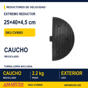 Extremo Reductor Velocidad Negro 25x40x4,5cm